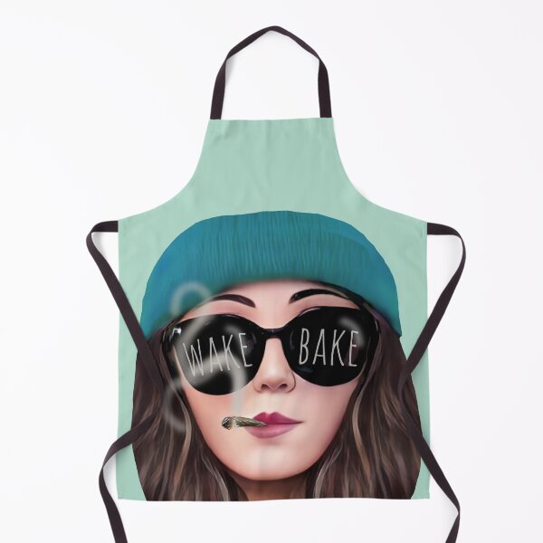 Item preview, Wake and Bake Weed/Marijuana/Cannabis/Pot - Stoner Girl in a Beanie Hat Wearing Sunglasses Smoking designed and sold by SteamParliament.