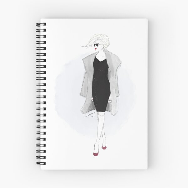 Artikelvorschau, Modeillustration mit Aquarell entworfen und verkauft von ESDesignsNL.