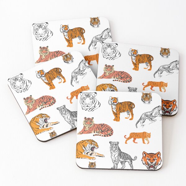 Item preview, Exotic Growling Bengal Tiger Pattern Orange and Black/White designed and sold by stareve.