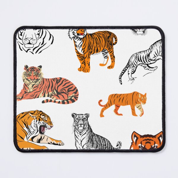 Item preview, Exotic Growling Bengal Tiger Pattern Orange and Black/White designed and sold by stareve.