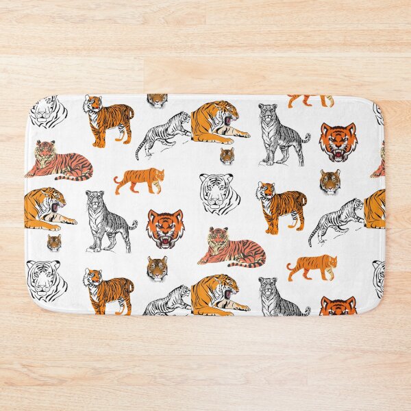 Item preview, Exotic Growling Bengal Tiger Pattern Orange and Black/White designed and sold by stareve.