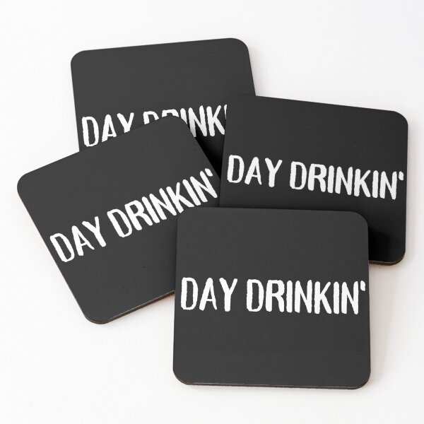 Item preview, Day Drinkin White Bold Typography  designed and sold by garniturex.
