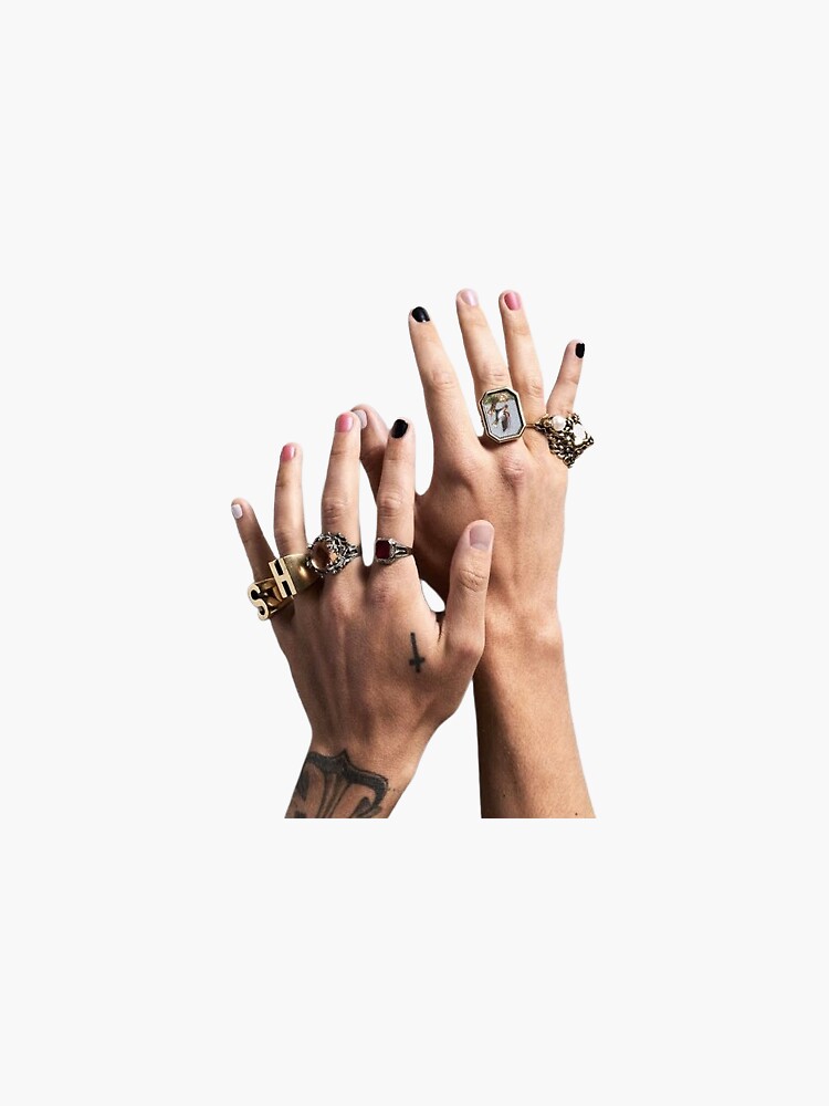 Harry Styles Hands Sticker By Briprintsshop Redbubble