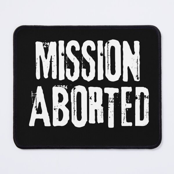 Item preview, Vintage Mission Aborted White Bold Typography designed and sold by garniturex.
