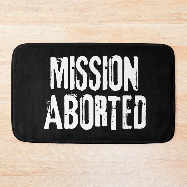 Item preview, Vintage Mission Aborted White Bold Typography  designed and sold by garniturex.