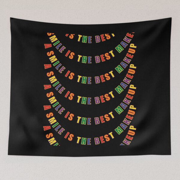 Item preview, A Smile Is The Best Makeup, Rainbow Text Repeated designed and sold by artfulnotebook.