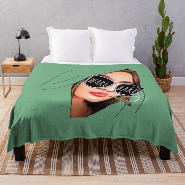 Item preview, Wake and Bake Weed/Marijuana/Pot/Cannabis Stoner Girl in a Hoodie With Sunglasses Smoking a Joint designed and sold by SteamParliament.