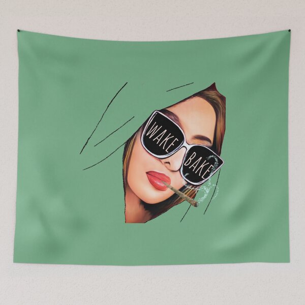 Item preview, Wake and Bake Weed/Marijuana/Pot/Cannabis Stoner Girl in a Hoodie With Sunglasses Smoking a Joint designed and sold by SteamParliament.