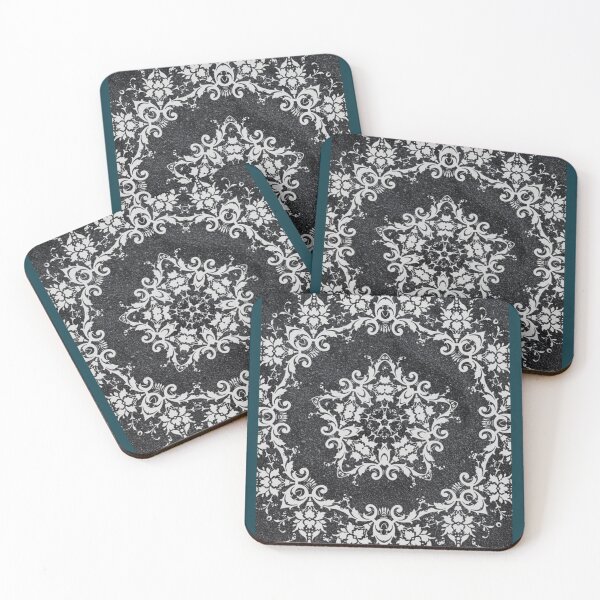 Item preview, black swirly floral pattern           designed and sold by Rosestorling.