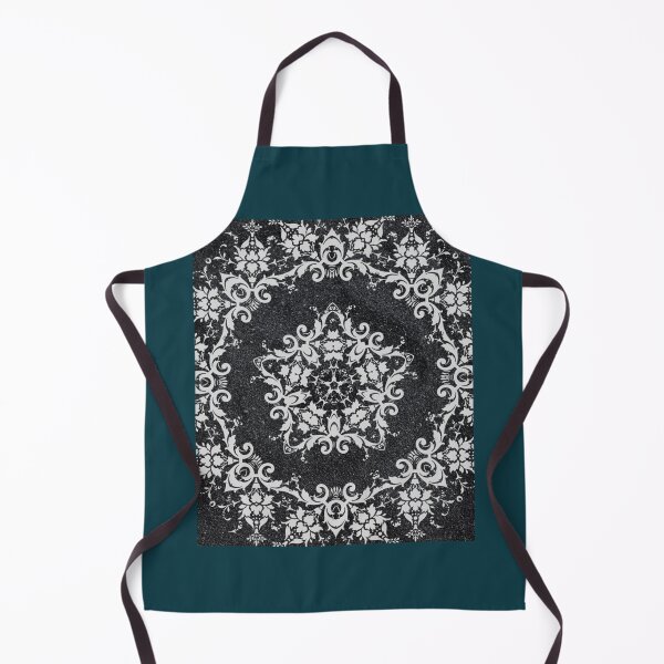 Item preview, black swirly floral pattern designed and sold by Rosestorling.