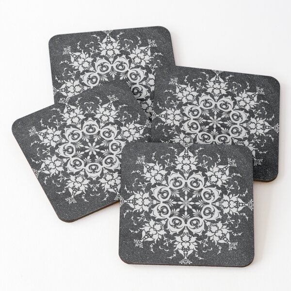 Item preview, black swirly floral pattern         designed and sold by Rosestorling.