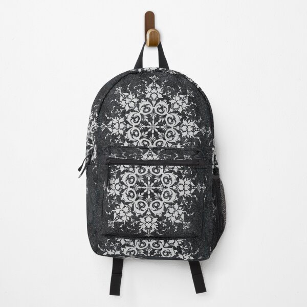 Item preview, black swirly floral pattern designed and sold by Rosestorling.
