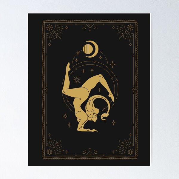 Capricorn Leggings, Zodiac Star Pattern, Sun Moon Graphic, Mermaid