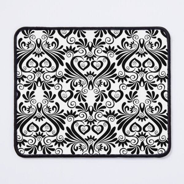 Item preview, black swirly floral pattern designed and sold by Rosestorling.