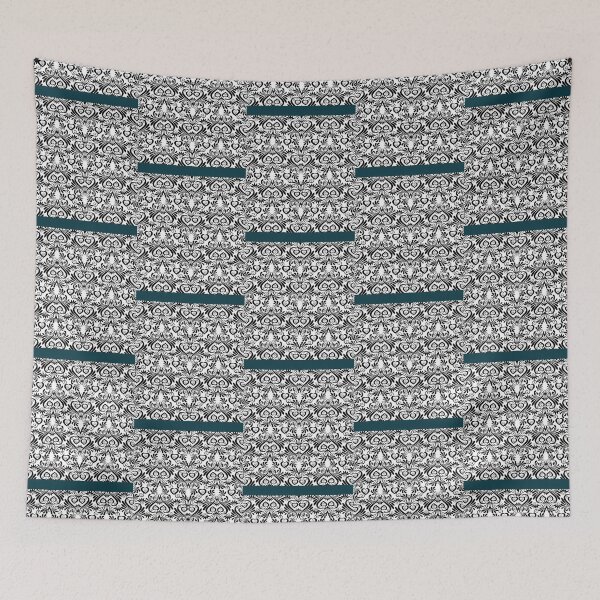 Item preview, black swirly floral pattern designed and sold by Rosestorling.
