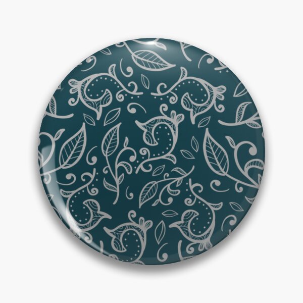 Item preview, Black Swirly Floral Pattern withe - Black , grey and white Gothic Pattern   designed and sold by Rosestorling.