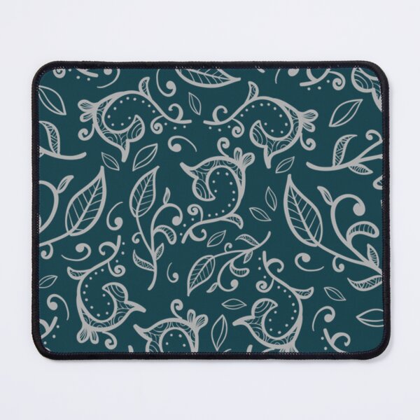 Item preview, Black Swirly Floral Pattern withe - Black , grey and white Gothic Pattern designed and sold by Rosestorling.