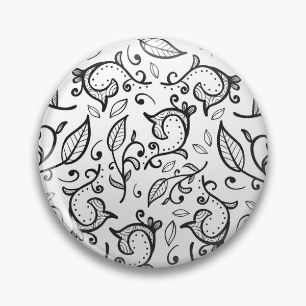 Item preview, Black Swirly Floral Pattern withe - Black and white Gothic Pattern  designed and sold by Rosestorling.