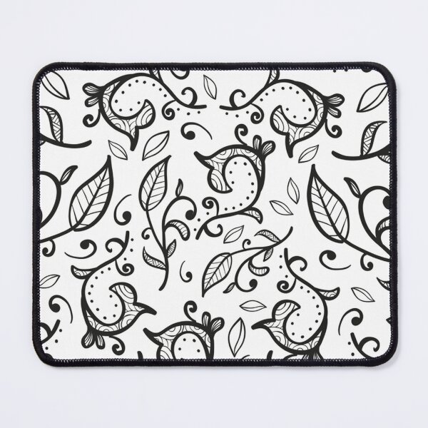 Item preview, Black Swirly Floral Pattern withe - Black and white Gothic Pattern designed and sold by Rosestorling.