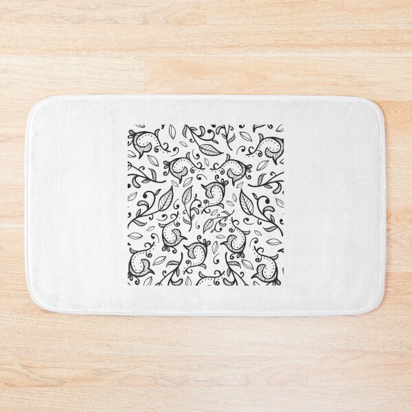 Item preview, Black Swirly Floral Pattern withe - Black and white Gothic Pattern  designed and sold by Rosestorling.