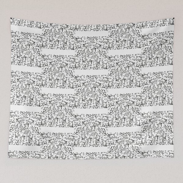Item preview, Black Swirly Floral Pattern withe - Black and white Gothic Pattern  designed and sold by Rosestorling.