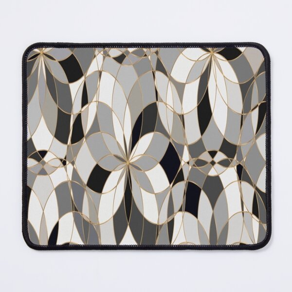 Item preview, black swirly retro Geometrical background pattern  designed and sold by Rosestorling.