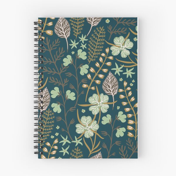 Item preview, Botanical Flowers Black Swirly Floral Pattern   designed and sold by Rosestorling.