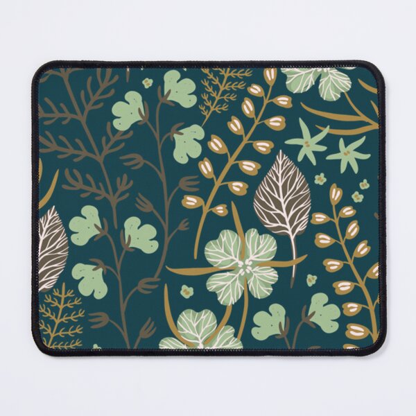 Item preview, Botanical Flowers Black Swirly Floral Pattern designed and sold by Rosestorling.