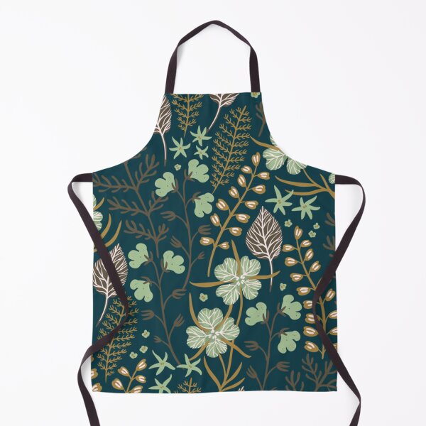 Item preview, Botanical Flowers Black Swirly Floral Pattern designed and sold by Rosestorling.