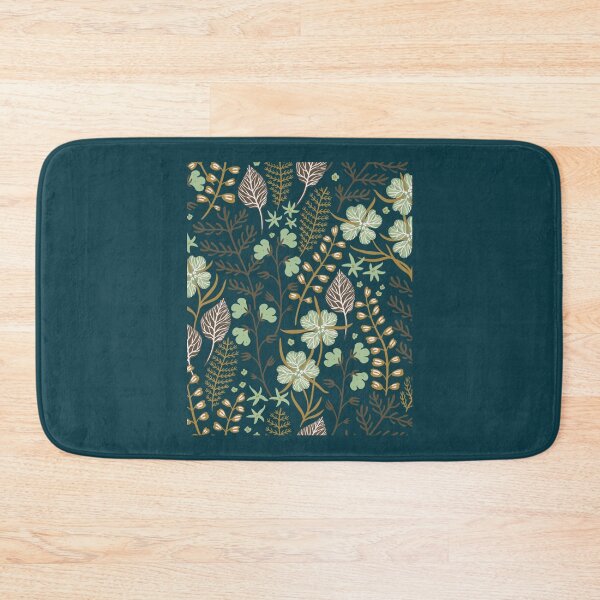 Item preview, Botanical Flowers Black Swirly Floral Pattern   designed and sold by Rosestorling.