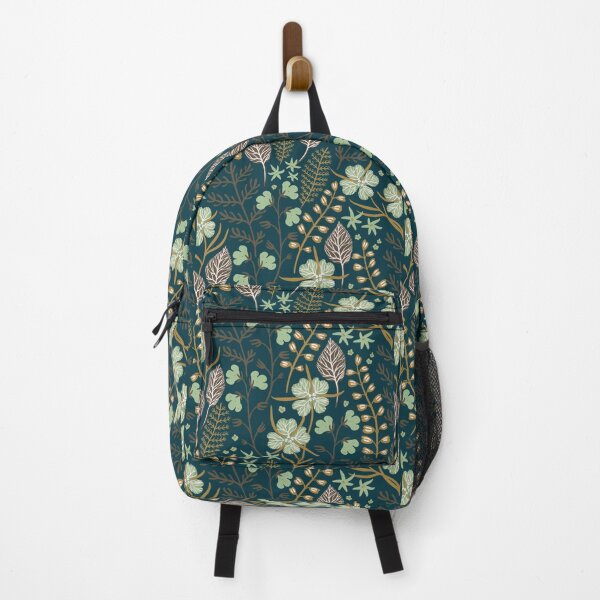 Item preview, Botanical Flowers Black Swirly Floral Pattern designed and sold by Rosestorling.