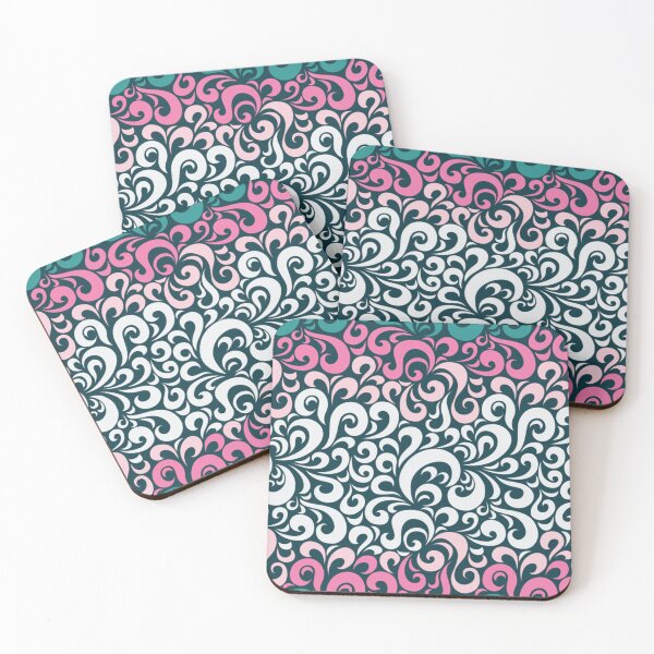 Item preview, Colorful Black Swirly Floral Pattern   designed and sold by Rosestorling.
