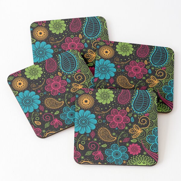 Item preview, Colorful paisley pattern  Floral paisley backdrop in bright colors   designed and sold by Rosestorling.