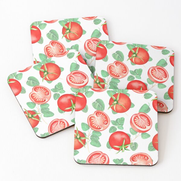 Item preview, Tomatoes pattern. Watercolor drawing. designed and sold by Trilisti.