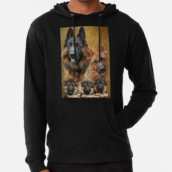 German Shepherd Family Collage Lightweight Hoodie