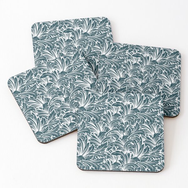 Item preview, Leaflets Black Swirly Floral Pattern    designed and sold by Rosestorling.