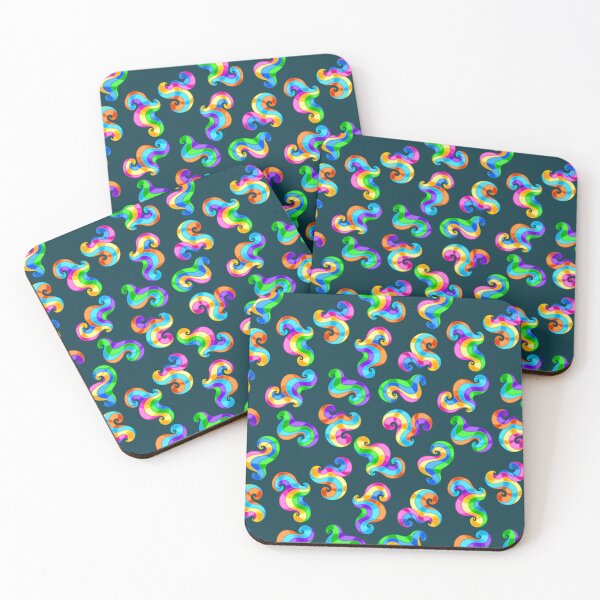 Item preview, Rainbow Modern Black Swirly Floral Pattern   designed and sold by Rosestorling.