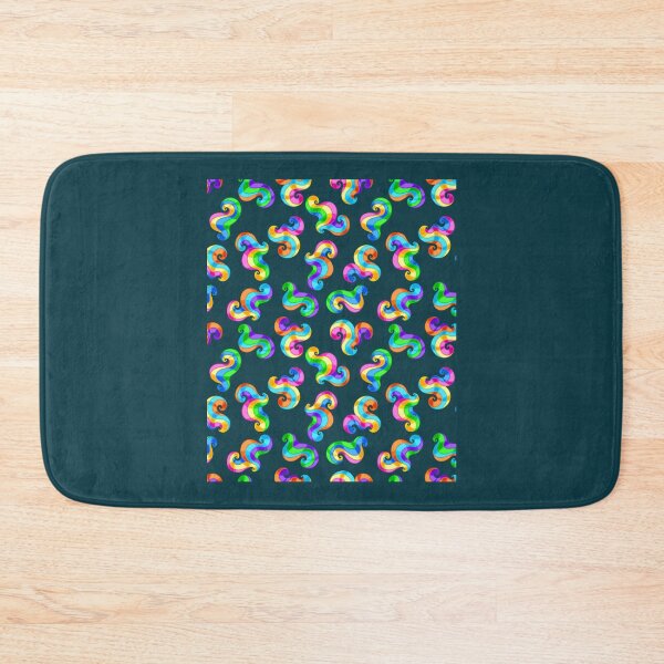 Item preview, Rainbow Modern Black Swirly Floral Pattern   designed and sold by Rosestorling.