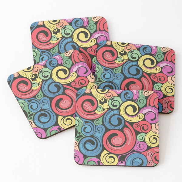 Item preview, swirly retro background pattern  designed and sold by Rosestorling.