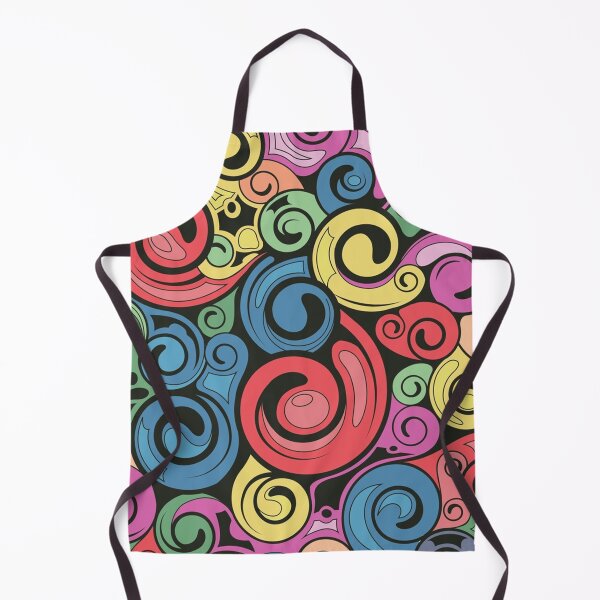 Item preview, swirly retro background pattern designed and sold by Rosestorling.
