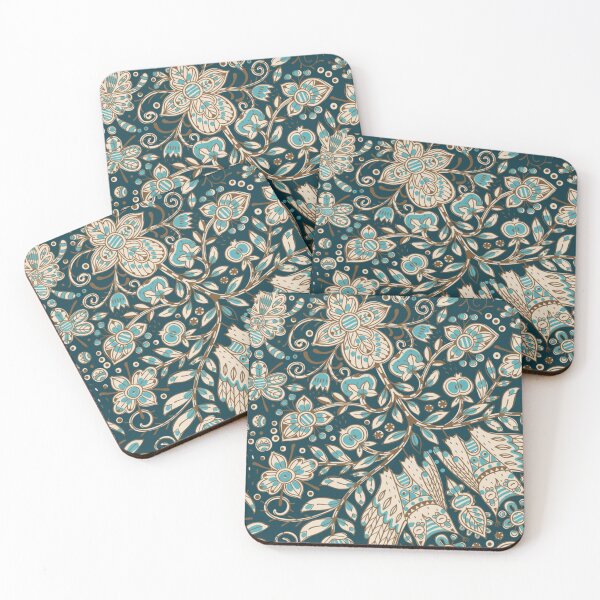 Item preview, Upside-down Owl Black Swirly Floral Pattern   designed and sold by Rosestorling.
