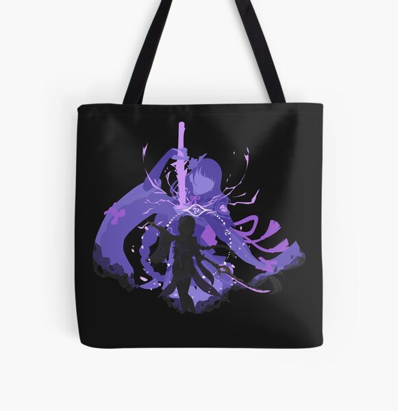 Raiden Shogun Genshin Impact All Over Print Tote Bag