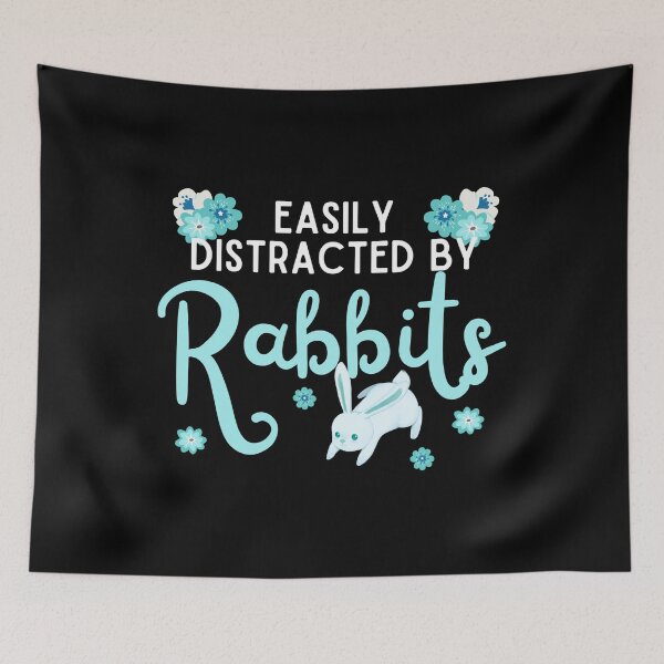 Item preview, Easily distracted by rabbits  designed and sold by Mixture-DESIGN.