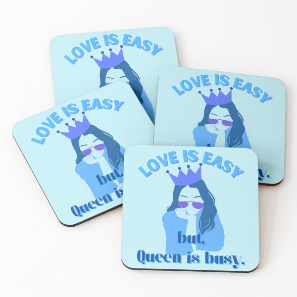 Item preview, Love Is Easy But Queen Is Busy Blue Themed designed and sold by quinellie.