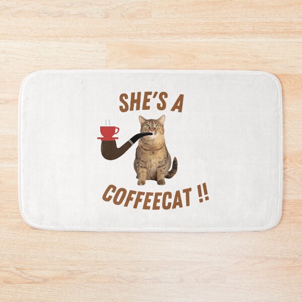 Item preview, She's  A Coffeecat!! | Smoking Cat | Cat Cigar | Funny Cat designed and sold by CosmicStory.