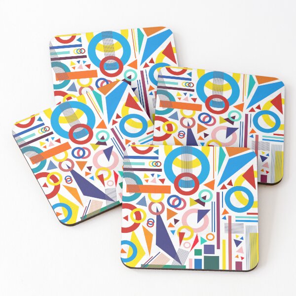 Item preview, Colorful circle and triangle geometric pattern designed and sold by TheCosmoWest.
