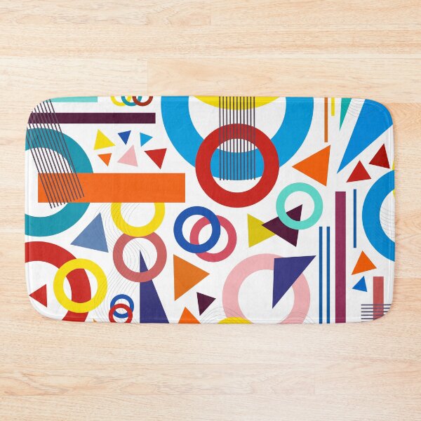 Item preview, Colorful circle and triangle geometric pattern designed and sold by TheCosmoWest.