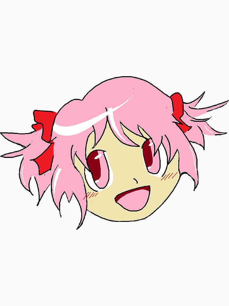 "meduka meguca madoka magica mspaint classic" Sticker for Sale by