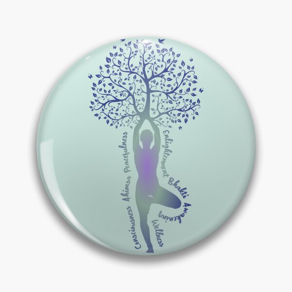 Item preview, Tree Pose Inspiring Yoga Words designed and sold by MindfulMeta.