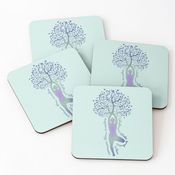 Item preview, Tree Pose Inspiring Yoga Words designed and sold by MindfulMeta.